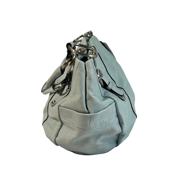 b. makowsky NWT Leather Cornith-style Tote in Bluebell - Picture 5 of 10